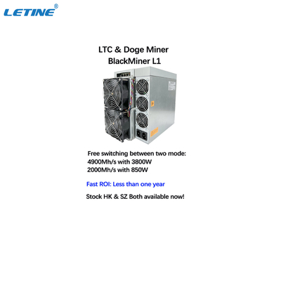 Быстрая монетка LTC ДОЖА Blackminer L1 4900MH 2000MH машины горнорабочего Asic выгоды ROI высокая