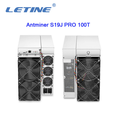 Hashrate машины минирования Bitcoin алгоритма Bitmain Asic Antminer S19J PRO 100T 3050W SHA-256 горнорабочего 100Th/s