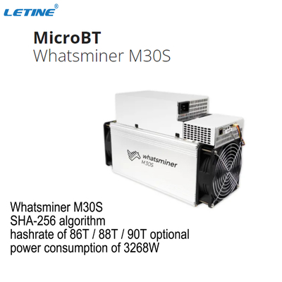 Машина MicroBT Whatsminer M30S 90T 88T 86T 84T горнорабочего Bitcoin SHA 256 Asic секретная минируя