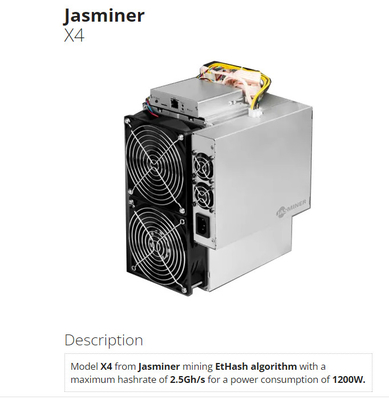 Горнорабочий JASMINER X4 2.5GH 5GB ETH ETC 1200W ETCHASH ETHHASH секретная asic