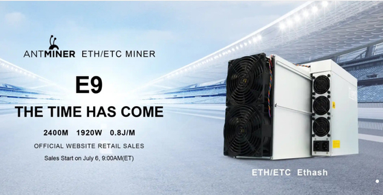 Горнорабочий E9 2400m ETH Antminer E9 2.4Gh пятна ETH ETC от алгоритма EtHash минирования Bitmain