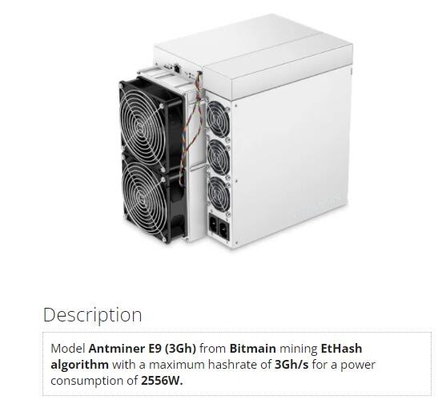 Доходность EtHash ETH ETC antminer e9 bitmain Bitmain Asic Antminer E9 3Gh/S 2556W большинств выгодное asics