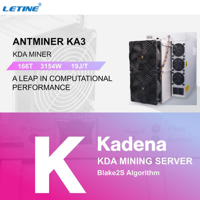выгода 100USD самой сильной горнорабочего воздушного охлаждения antminer ka3 KDA Blake2S 166Th больше