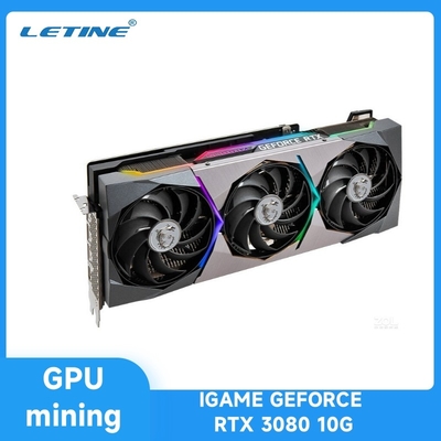 Видеокарта снаряжения минирования LTC ETC графической карты IGAME GEFORCE RTX 3080 10G ZEC горнорабочего LETINE