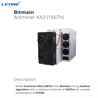 Вентилятора Kadena горнорабочего Asic минирования Bitmain Antminer KA3 166Th KDA секретные 4