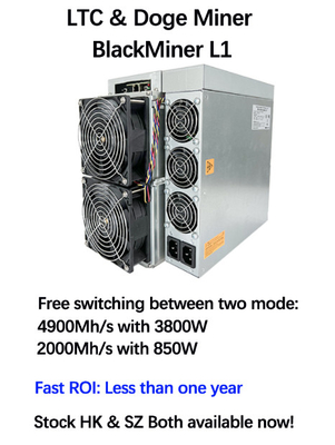 Горнорабочий 4900Mh 3800W дожа LTC Litecoin машины минирования Blackminer L1 Scrypt