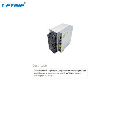 Алгоритм 3355W горнорабочего SHA-256 Antminer S19j Pro+ 122Th Bitmain Asic