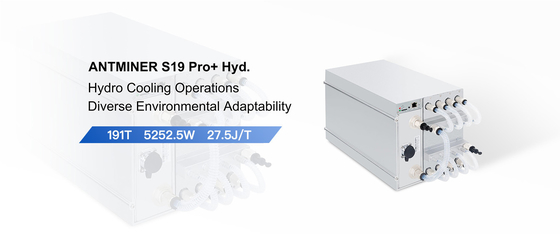 Hyd Antminer S19 Pro+ (198Th) от Bitmain минируя горнорабочего водяного охлаждения BTC 198Th/s 5445W