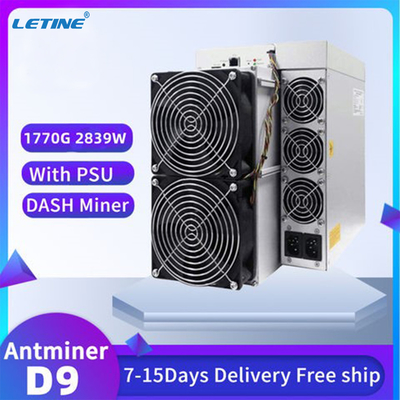 Алгоритм 2839w Bitmain Asic Antminer D9 1770Gh X11 интерфейса локальных сетей