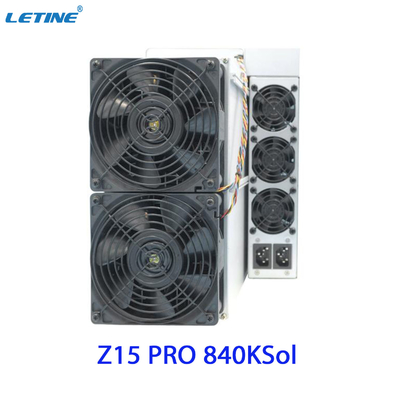 Antminer Z15 Pro от Bitmain минируя алгоритм Equihash с максимальным hashrate 840ksol/s расхода энергии 2560W