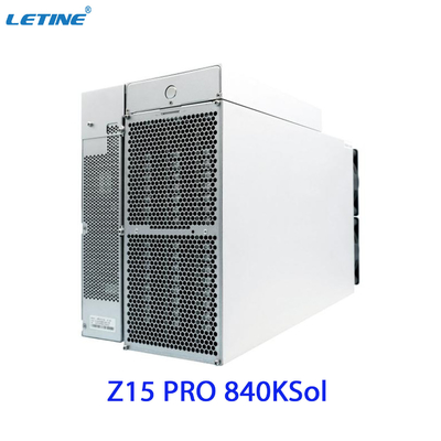 Antminer Z15 Pro от Bitmain минируя алгоритм Equihash с максимальным hashrate 840ksol/s расхода энергии 2560W