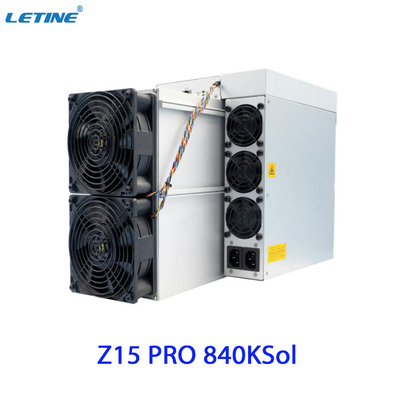 Antminer Z15 Pro от Bitmain минируя алгоритм Equihash с максимальным hashrate 840ksol/s расхода энергии 2560W