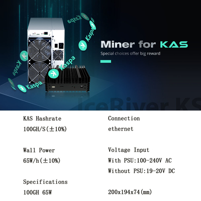 Горнорабочий Antminer KS3 8.3T машины минирования KAS KS0 KS3 3188W Asic