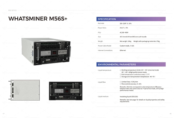 Гидро охлаждая водяное охлаждение MicroBT Whatsminer M56s 194t 222t M53s++ 22j/T