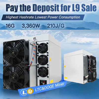 L9 16G LTC L7 8550M 9050M 9300M Bitmain Antminer L7 Miner 9500mh 9.5gh/s Новый LTC Scrypt Miner