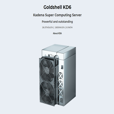 GOLDSHELL KD6 МИНИРУЯ горнорабочего Goldshell Asic ГОРНОРАБОЧЕГО АЛГОРИТМА 26.3T 2630W KDA KADENA