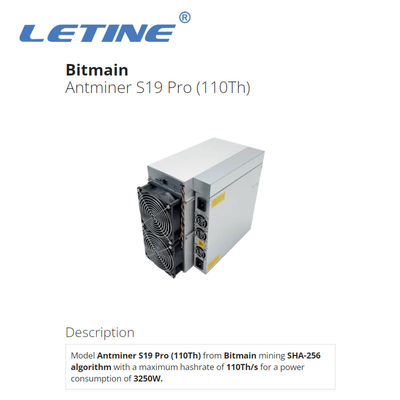 Запаса пятна 110T горнорабочего S19 Bitcoin 110Th/S Bitmain Asic Antminer S19 горнорабочий муравья машины минирования Hashrate Pro PRO высокая
