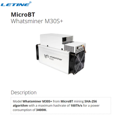 интерфейс локальных сетей 75db горнорабочих 3400W M30s SHA 256 100Th/S M30s+ Asic