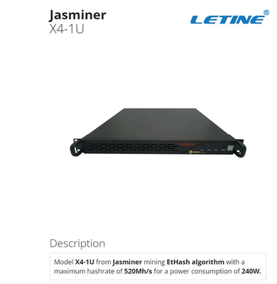 Горнорабочий 1200W 520Mh/S X4-1U Jas машины минирования ETH