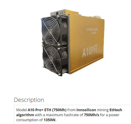 горнорабочий A10 Pro+ 8g 7g 6g 5g 750Mh 720Mh Innosilicon Asic