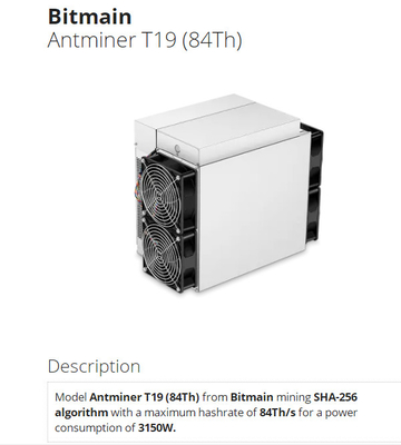 3040 ватт SHA-256 Bitmain Antminer T19 84T 86T 88T