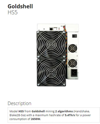 Горнорабочий Blake2B-Sia HNS 2650W HS5 HS3 HSBOX Goldshell Asic