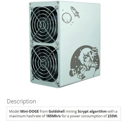 185Mh/S горнорабочий L7 L3+ Lt5 Pro 233W 35db LTC Goldshell Asic