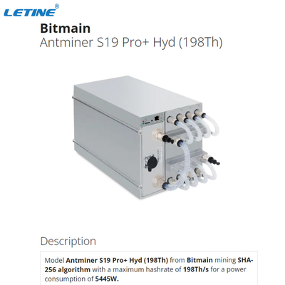 Hyd 198Th Bitmain Asic Antminer Bitmain Antminer S19 Pro+ алгоритма SHA-256