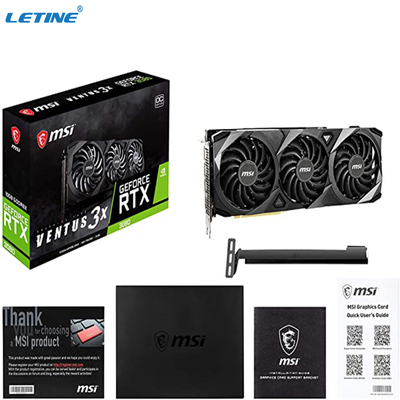 Видеокарты интерфейса 8gb графической карты HDMI горнорабочего MSI GeForce RTX 3080 VENTUS 3X 10GB GDDR6X