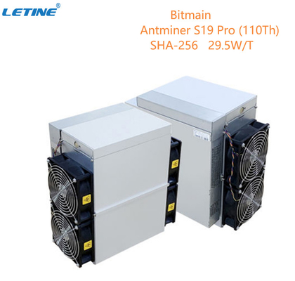Горнорабочий Bitmain Antminer S19 Pro 110th 3250W Bitcoin SHA 256 Asic