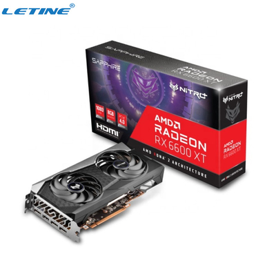 Сапфир Rx 6600xt Nitro+ 8gb Gddr6 128bit графической карты горнорабочего охладителя с вентилятором
