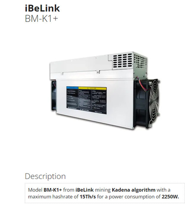 Горнорабочий 2250w алгоритма Kadena минирования горнорабочего 15Th/S Bm K1+ Ibelink